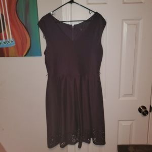 Purple Fit and Flare Dress